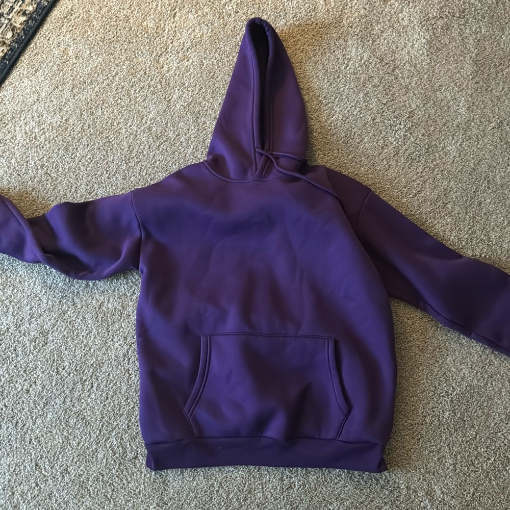 SHEIN purple graphic hoodie